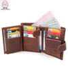 RFID Antimagnetic 11 Card Slots Card Holder Genuine Leather Cowhide Wallet For Men