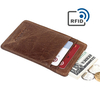 RFID Antimagnetic Genuine Leather Wallet 5 Card Slots Card Holder For Men