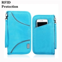 RFID Antimagnetic Nylon Waterproof Card Holder Passport Bag Travel Storage Bag