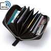 RFID Antimagnetic Pu Leather Wallet 10 Card Holders Coin Bag For Men