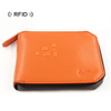 RFID Antimagnetic Waterproof Genuine Leather Wallet 6 Card Slots Key Holder For Men