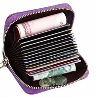 RFID Genuine Leather Snakeskin Grain 13 Card Slots Card Holder Coins Bag Purse Wallet