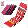 RFID Genuine Leather Women Weave Card Holder Phone Bag Wallet Purse