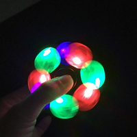 RGB LED Gyro Glow in the Dark Hand Spinner Children Finger Spiral Bearing Fidget Desk Toy