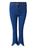 Ripped Tassel Zipper Slim Flare Ninth Casual Women Denim Jeans