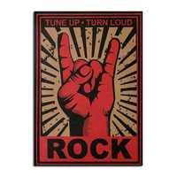 Rock Poster Kraft Paper Wall Poster Sticker DIY Wall Art 21 inch X 14 inch Home Decor