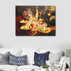 Romantic Candlelight Dinner LED Frameless Lights Wall Painting Luminous Living Room Home Decor