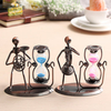 Romantic Sand Hourglass Metal Crafts Sandglass Timer Clock Office Bedroom Home Decor