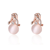 Rose Gold Plated Opal Rhinestone Earrings for Women Gift