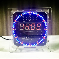 Rotating LED Electronic Temperature Display Digital Clock DIY KIT + BOX Home Decor