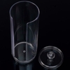 Round Acrylic Storage Case Cotton Pad Nail Art Remover Paper Container