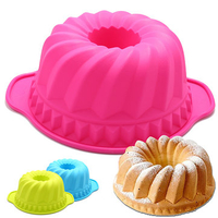 Round Hollow Binaural Food Grade Silicone Cake Mold Baking Tools Gear Basin
