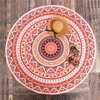 Round Orange Beach Towel Shawl Yoga Mat Tapestry Wall Hanging Decor