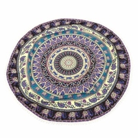 Round Printed Tassel Beach Towel Shawl Scarf Wall Hanging Decor