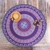 Round Purple Beach Towel Shawl Yoga Mat Tapestry Wall Hanging Decor