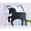 Rowky Horse Clutch Women Crossbody Bag PU Messengers Bags Solid Zipper Sling Bag