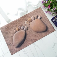 Rubber Door Mat 3D Chic Home Rug Baby Foot Area Rug Carpet Bathroom Anti-slip Floor Mat