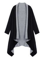Ruffles Asymmetrical Knitted Cardigans