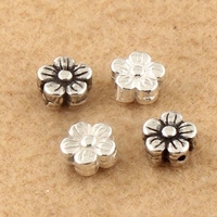 S925 DIY Silver Plum Flower Spacer Crystal Scattered Bead