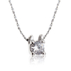 S925 Sterling Silver Crystal Quartet Pendant Necklace