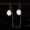 S925 Stylish Vintage Sterling Silver Lotus Earrings
