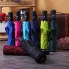 SaicleHome Auto Open Close Sun Strong Windproof Parasol Folding Rain Umbrella Outdoor Travel Helper