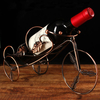 SaicleHome Begonia Wheeler Red Wine Stand Iron Wine Racks Creative European Hotel Kitchen Dec Holder