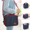 SaicleHome Jeans Insulated Lunch Tote Bag Travel Picnic Zipper Cooler Bag Food Box Organizer