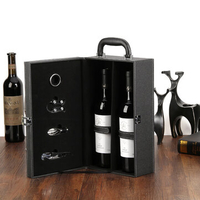 SaicleHome Leather Double Red Wine Storage Box Luxurious Life Gifts Wine Long Storage Containers