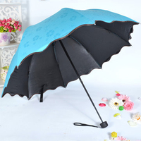 SaicleHome Rain Show Flower Umbrella Sun Portable Beach Windproof Parasol Folding Outdoor Travel