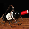 SaicleHome Wheel Shaped Red Wine Stand Creative European Iron Wine Racks Hotel Kitchen Dec Holder