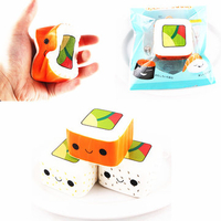 SanQi Elan Squishy Simulated Square Sushi Slow Rebound Toys Original Packaging Decor Toy