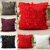 Satin Leavese Design Pillow Case Home Office Car Cushion Cover