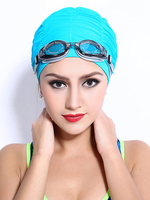 Seaside Sports High Elasticity Protect Ears Long Hair Swimming Caps