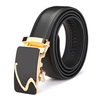 Second Floor Cowhide Male Gold Alloy Adjustable Automatic Buckle Belt