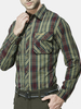 senlinjeep Checked Cotton Washed Loose Work Shirts