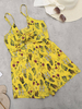 Sexy Bohemian Printed Spaghetti Strap Hollow Out Mini Dresses