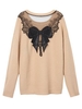 Sexy Bow Lace Patchwork Backless Long Sleeve Pullover Sweater