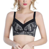 Sexy Breathable Lightly Lined Wireless Gather Adjustable Embroidered Bras