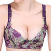 Sexy Breathable Push Up Low Cut Soft Gather Underwire Embroidered Bras
