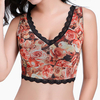 Sexy Breathable Seamless Floral V Neck No Rims Vest Bras