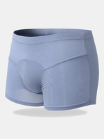 Sexy Breathable U Convex Modal Solid Color Boxer Underwear for Men