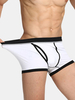 Sexy Casual Cotton Soft Breathable Front Rise Opening Mid Waist U Convex Boxers for Men