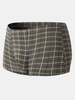 Sexy Checked U Convex Mid Waist Cotton Boxer Underwear for Men