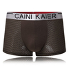 Sexy Cool Breathable Mesh Ice Silk U Convex Mid Waist Modal Boxers Underwear for Men