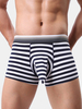 Sexy Cotton Breathable Elephant Shaped U Convex Pouch Stripes Boxers for Men