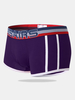 Sexy Cotton Low Waist U Convex Patchwork Boxer Underwear for Men
