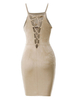 Sexy Cross Strap Backless Bodycon Sleeveless Women Mini Dress