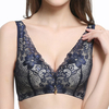 Sexy Deep Plunge Lace-trim Lightly Lined Wireless Embroidered Bras