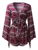 Sexy Deep V-neck Floral Printed Rompers For Women